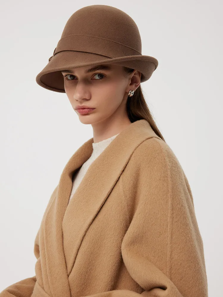 100% Camel Hair Women Wrap Overcoat