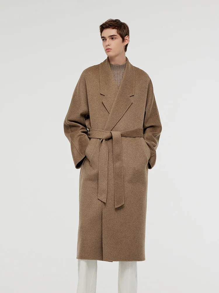 100% Cashmere Unisex Wrap Overcoat