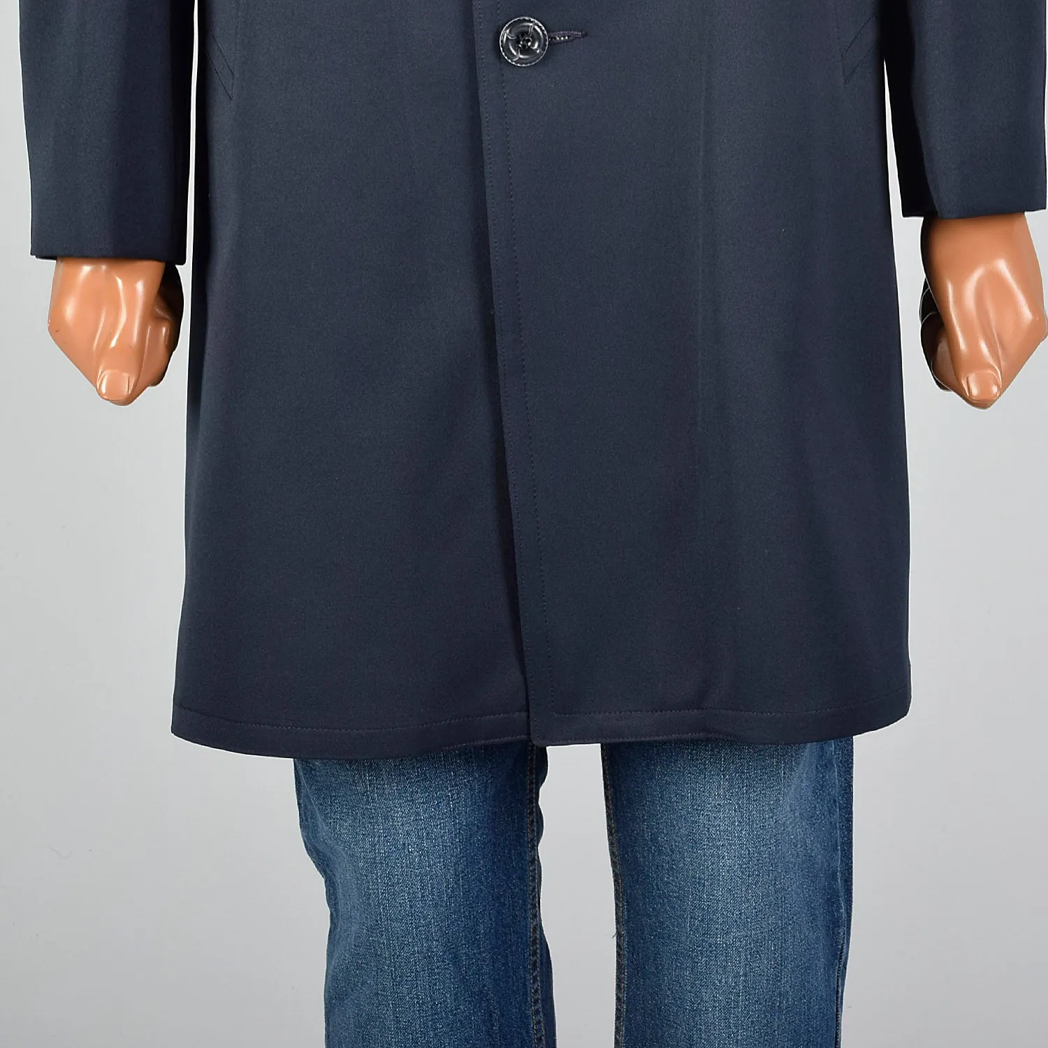 1970s Navy Overcoat with Removable Liner