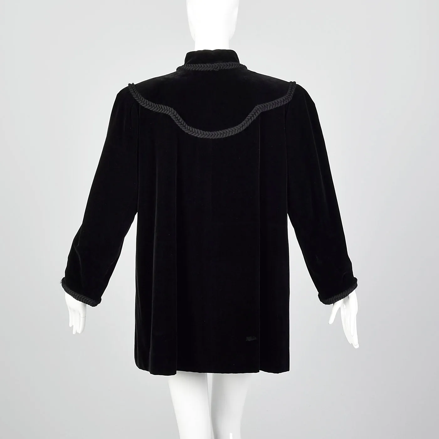 1980s Yves Saint Laurent Velvet Swing Coat