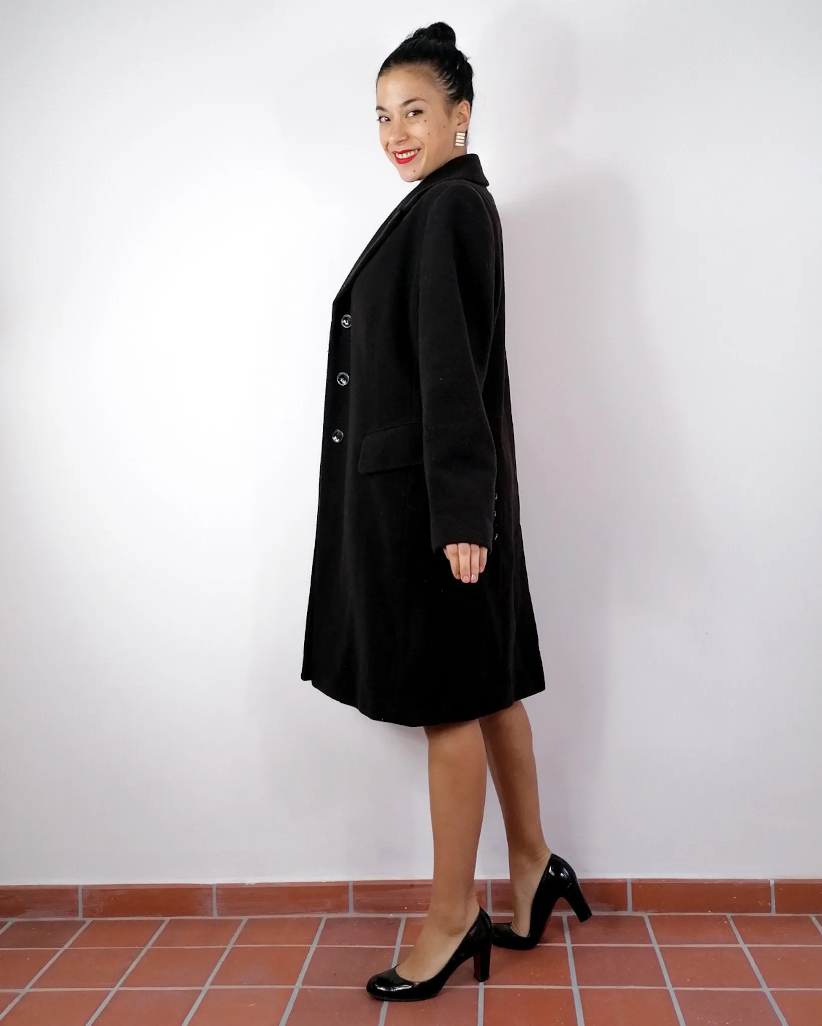 80s vintage wool winter coat