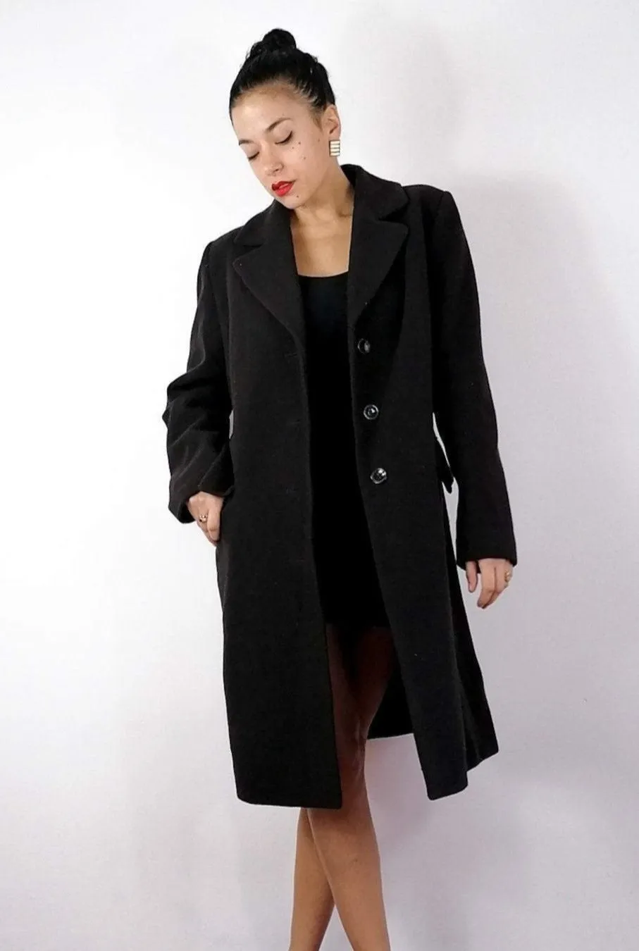 80s vintage wool winter coat