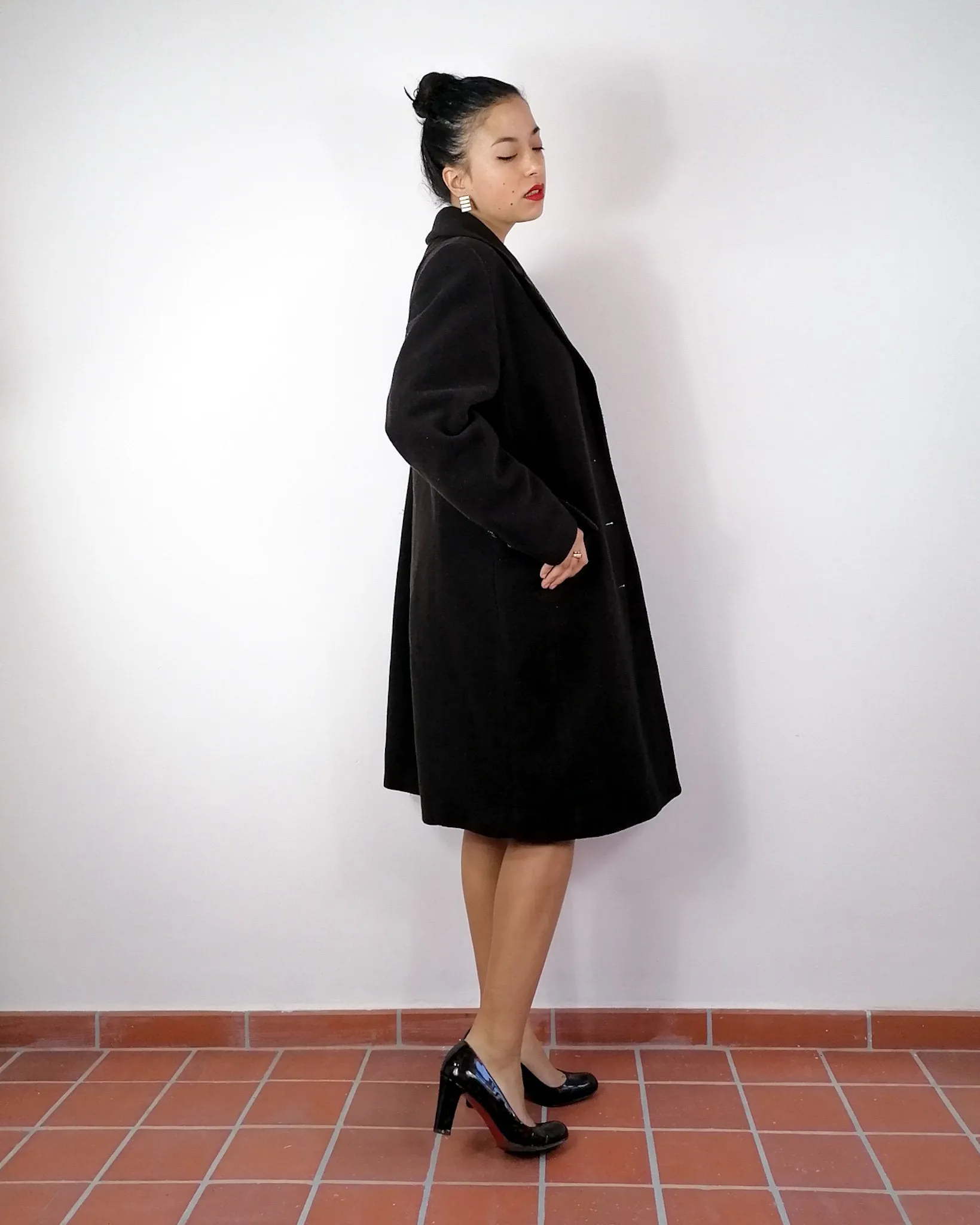 80s vintage wool winter coat