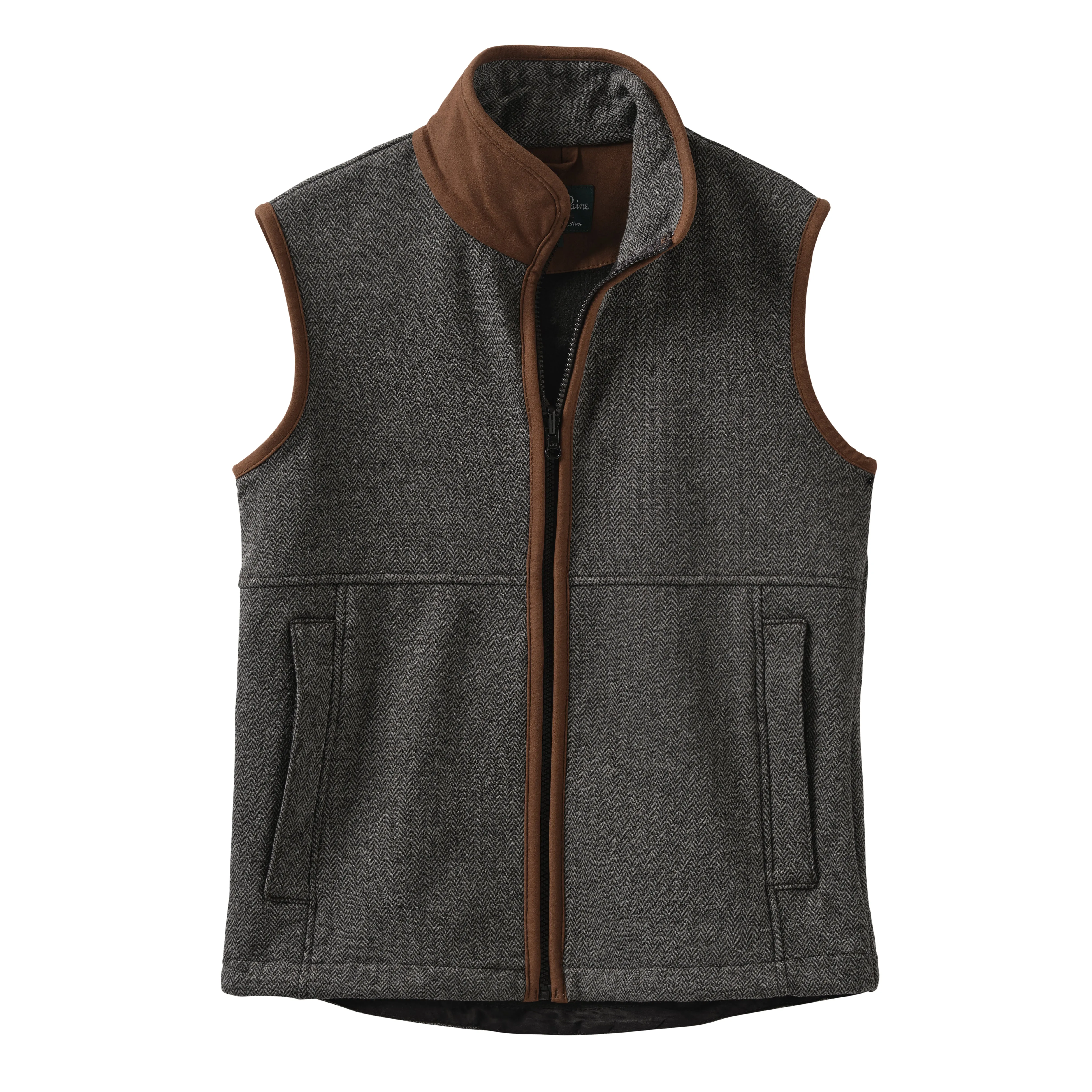 Alan Paine Grey Herringbone Fleece Gilet