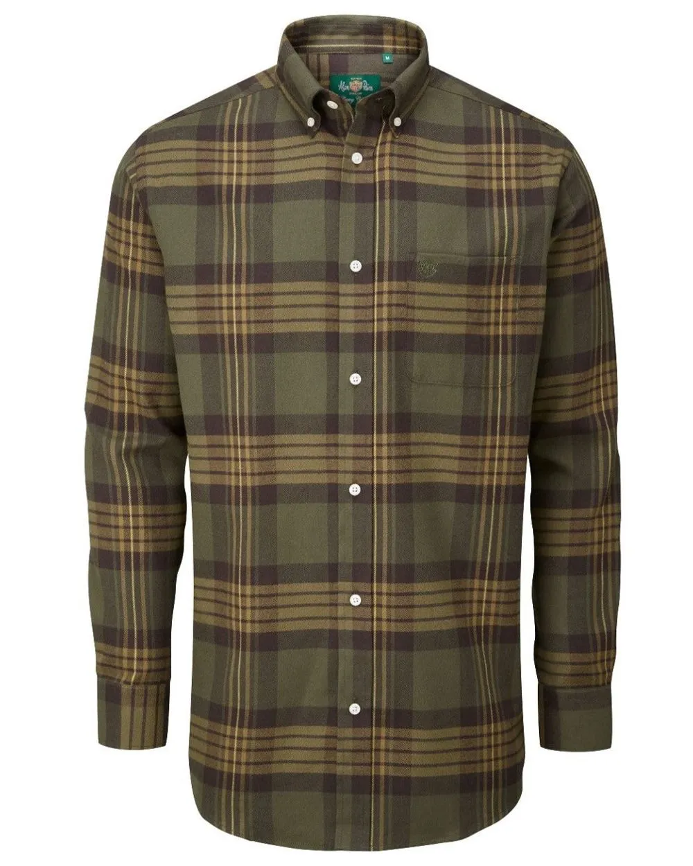 Alan Paine Ilkley Flannel Button-Down Collar Shirt