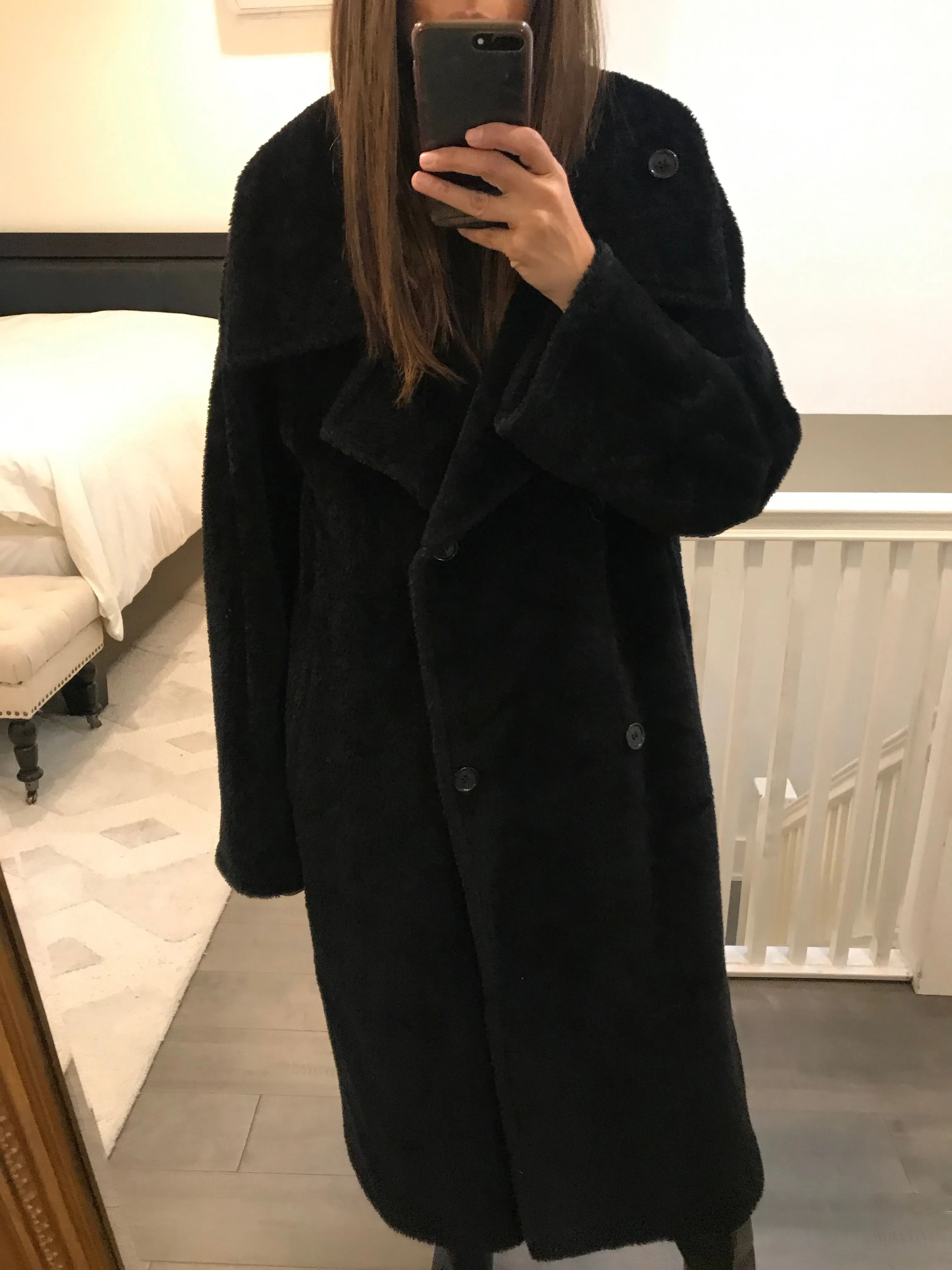 Alpaca/wool double breasted coat