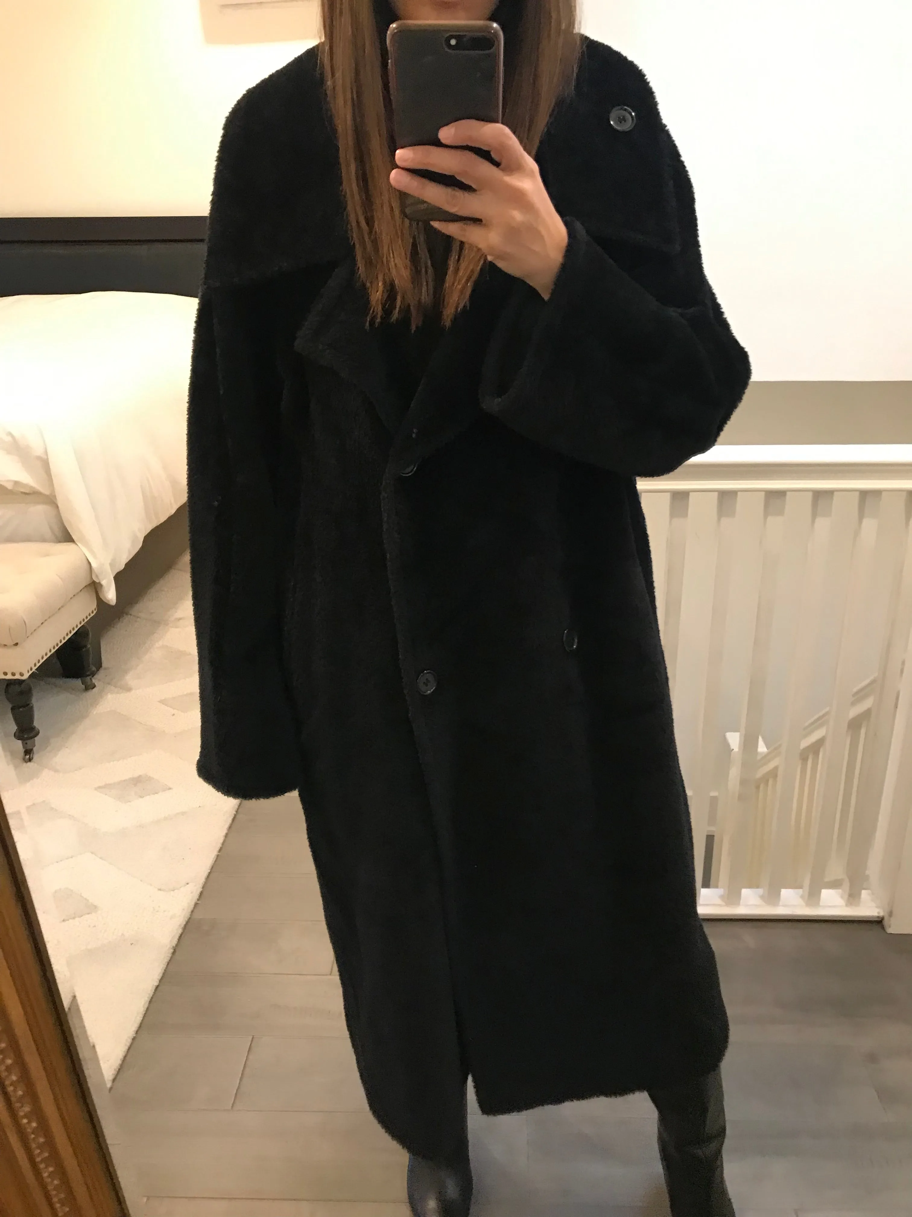 Alpaca/wool double breasted coat