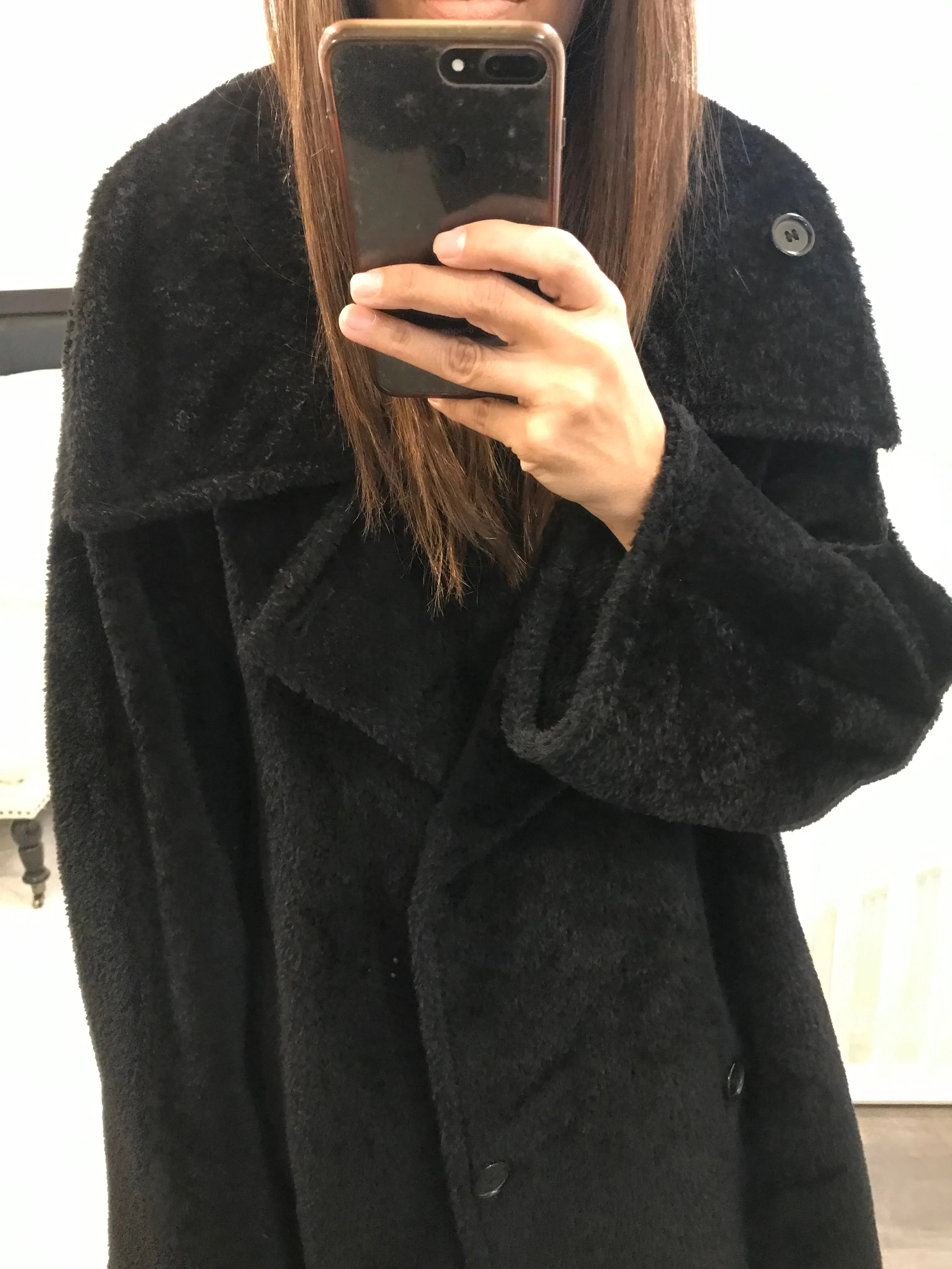 Alpaca/wool double breasted coat