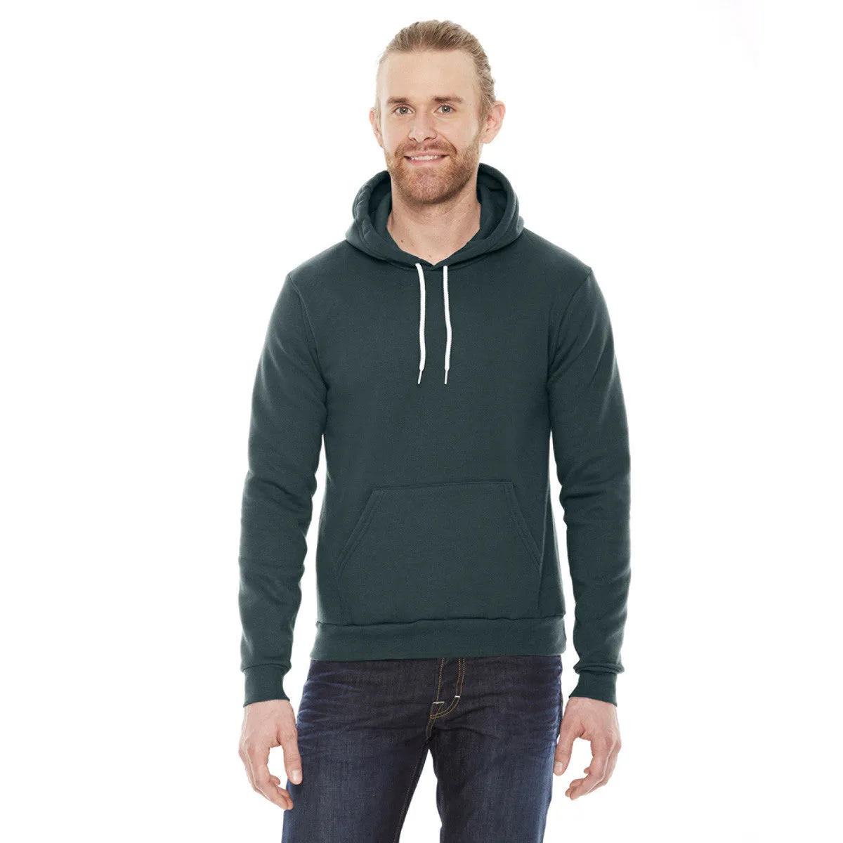 American Apparel Unisex Forest Flex Fleece Drop Shoulder Pullover Hoodie