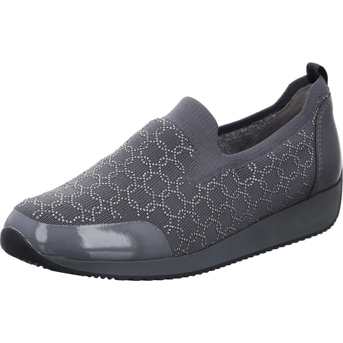 Ara 12-44005 Graphit Sparkle Slip On Sneaker