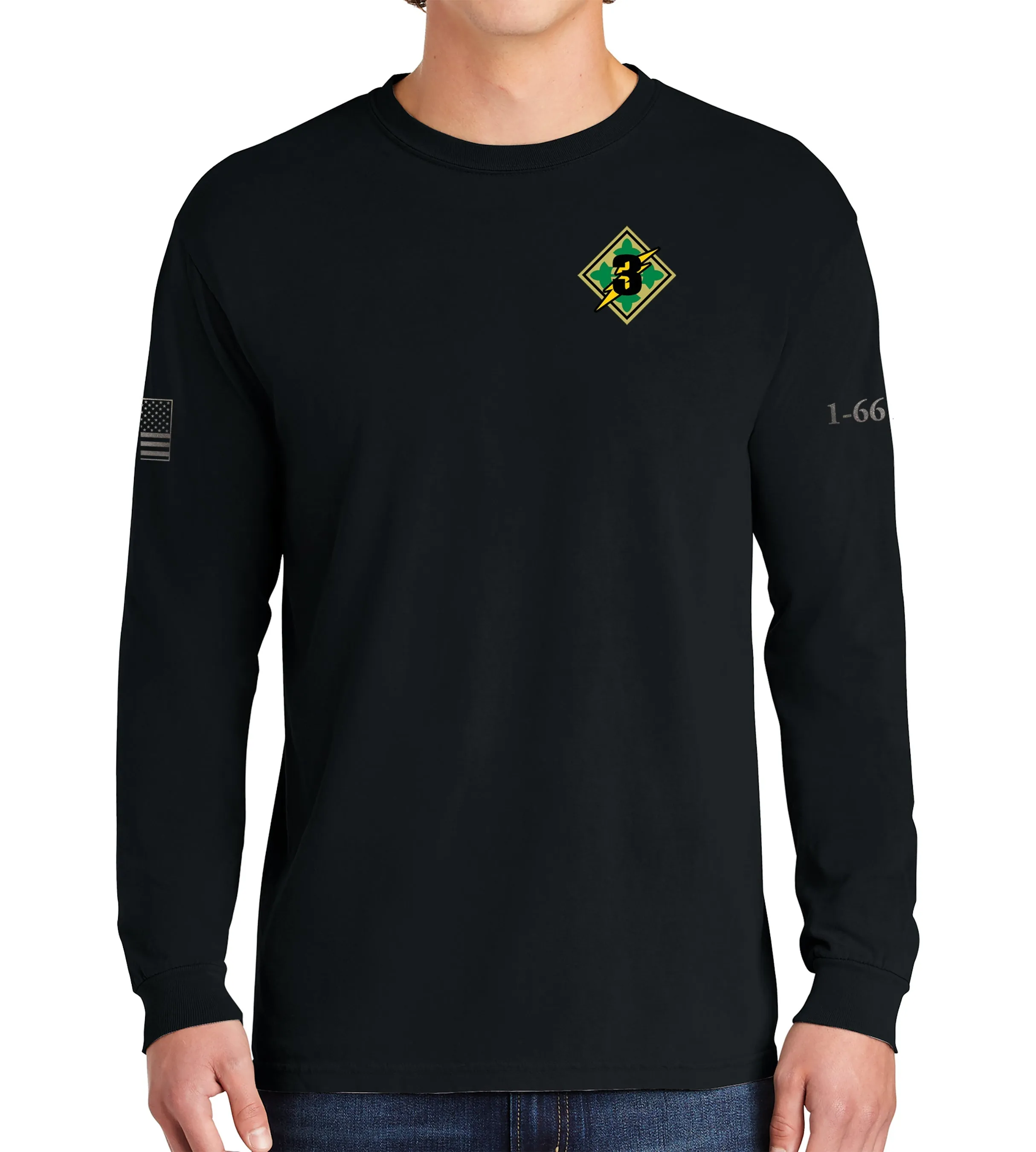 Ares Long Sleeve 50-50 Blend Unisex Shirt. This shirt IS approved for PT