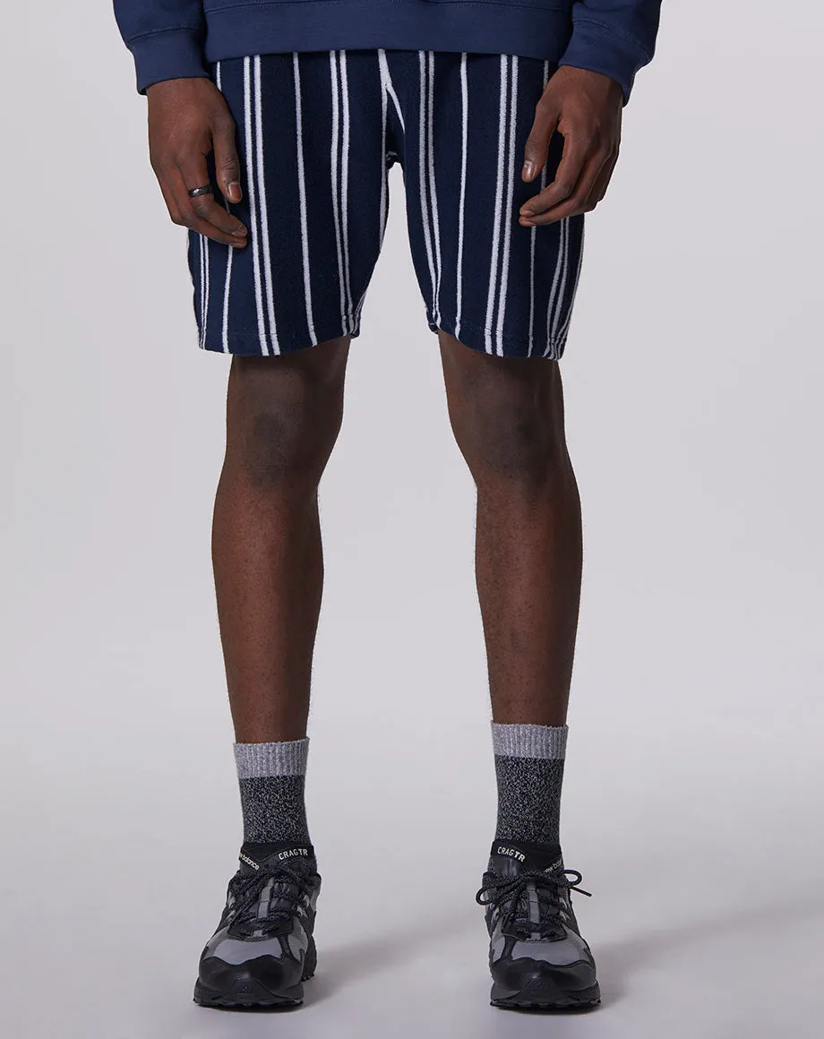 ARROW STRIPED MENS SHORTS | NAVY