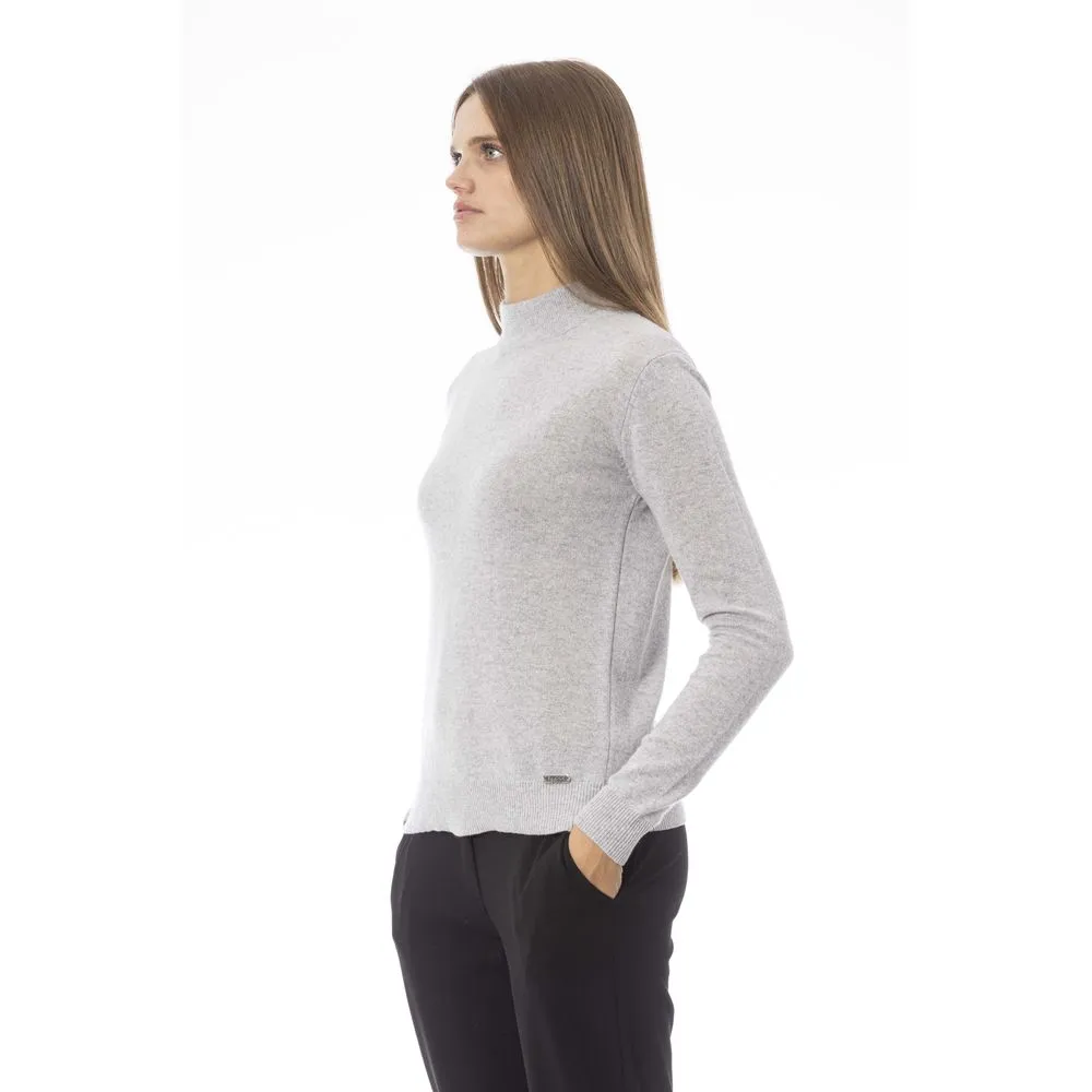 Baldinini Trend Gray Fabric Sweater