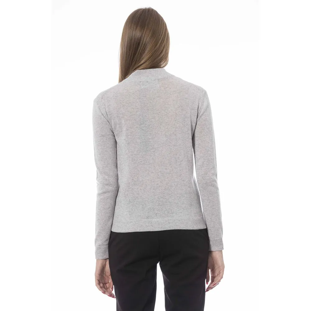 Baldinini Trend Gray Fabric Sweater