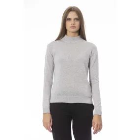 Baldinini Trend Gray Fabric Sweater