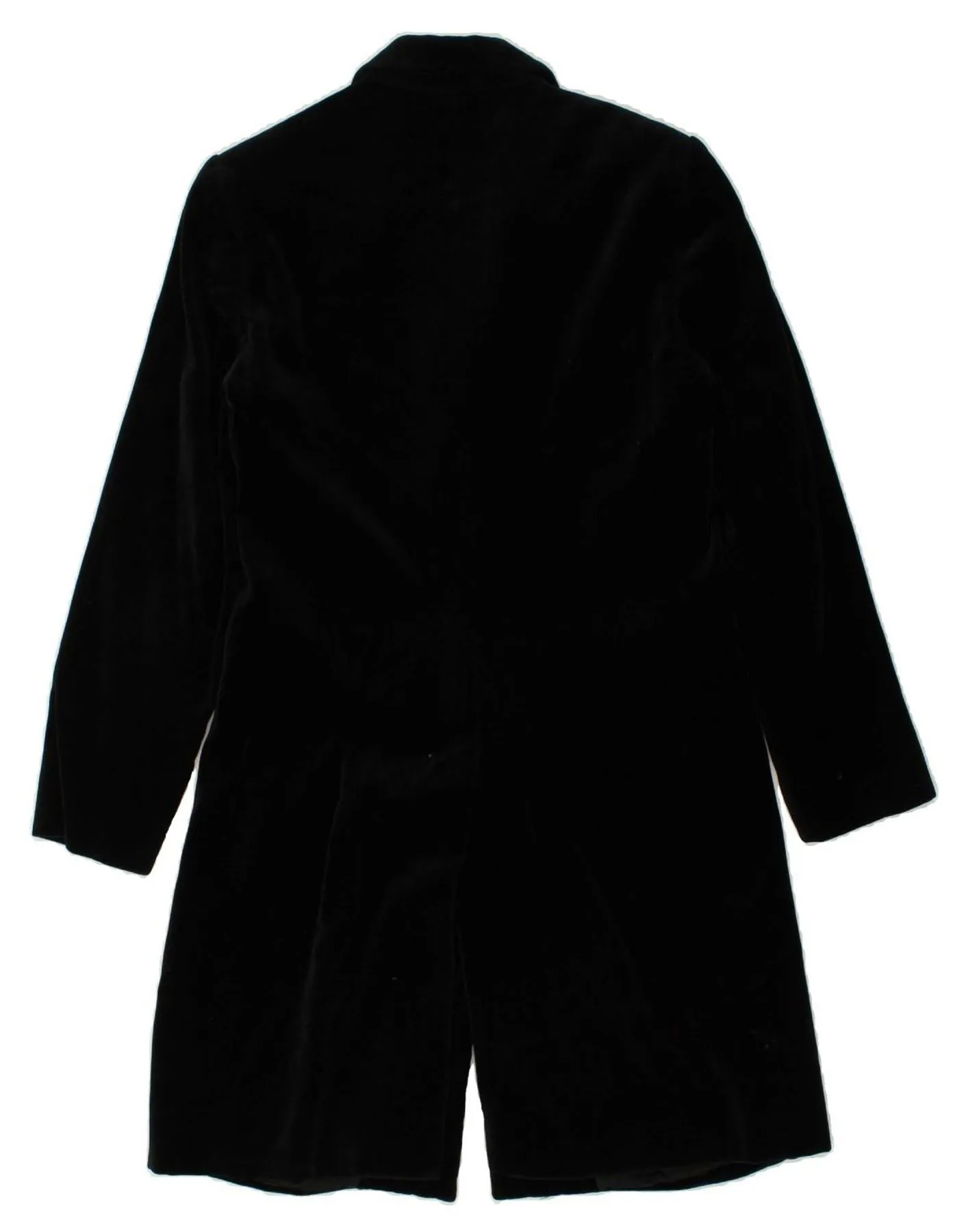 BENETTON Womens Overcoat IT 42 Medium Black Cotton