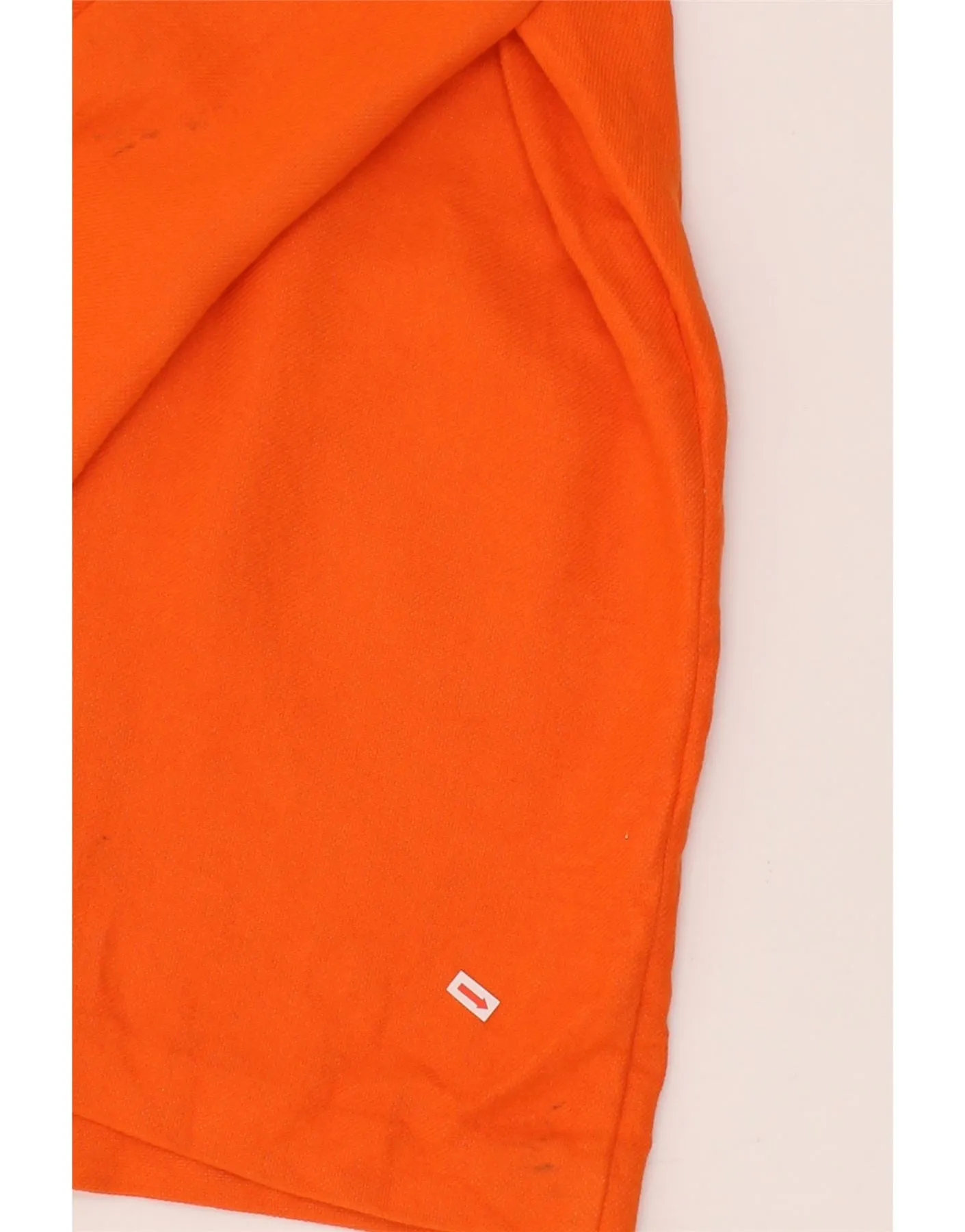 BENETTON Womens Overcoat UK 12 Medium Orange Cotton