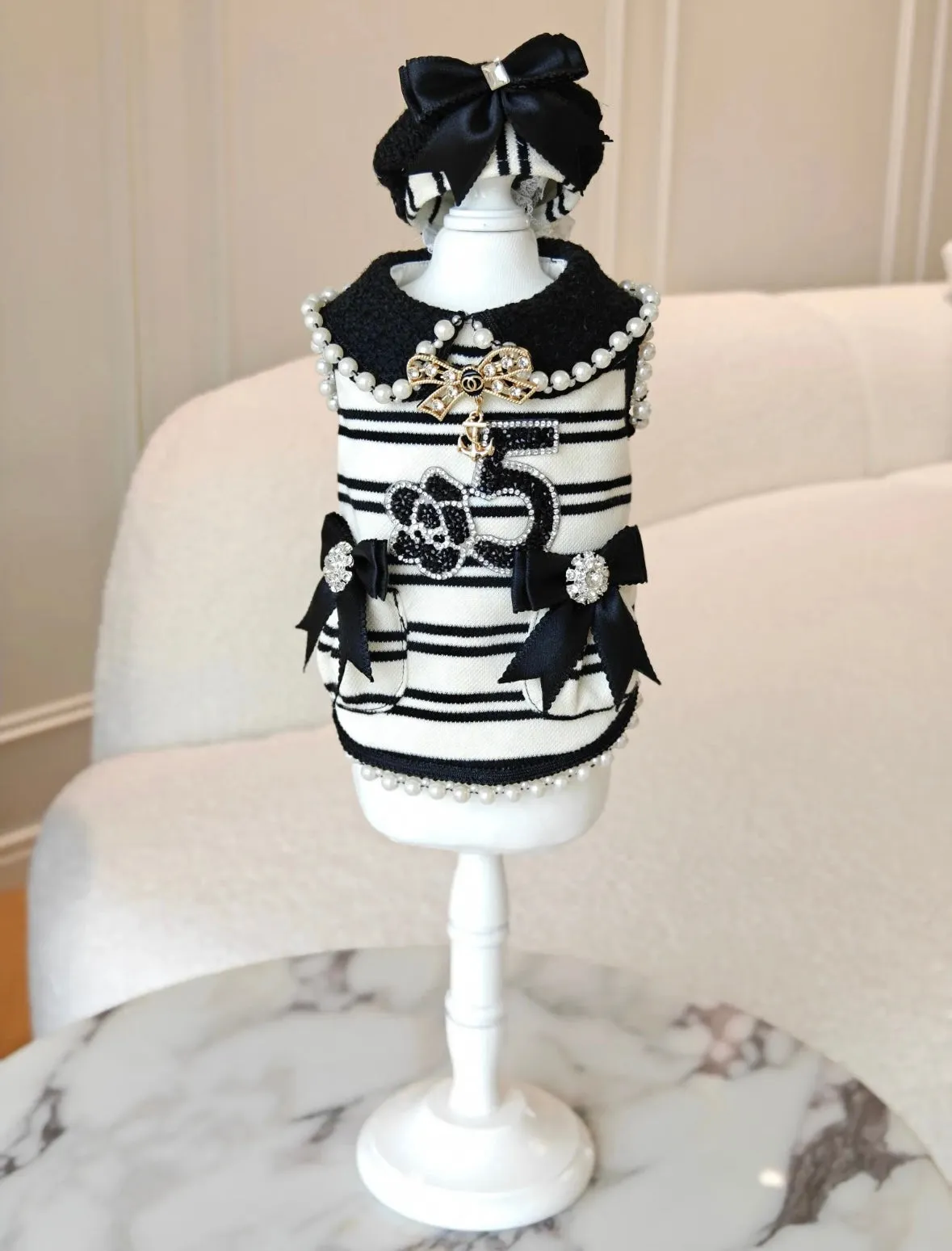 Black & White Nautical Belle Dress Set