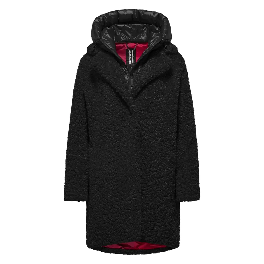 Bomboogie cappotto in Sherpa Fleece Odessa Overcoat CW6570TSFC4 90 nero