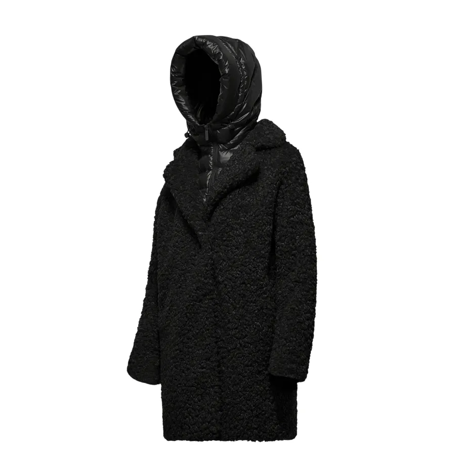 Bomboogie cappotto in Sherpa Fleece Odessa Overcoat CW6570TSFC4 90 nero