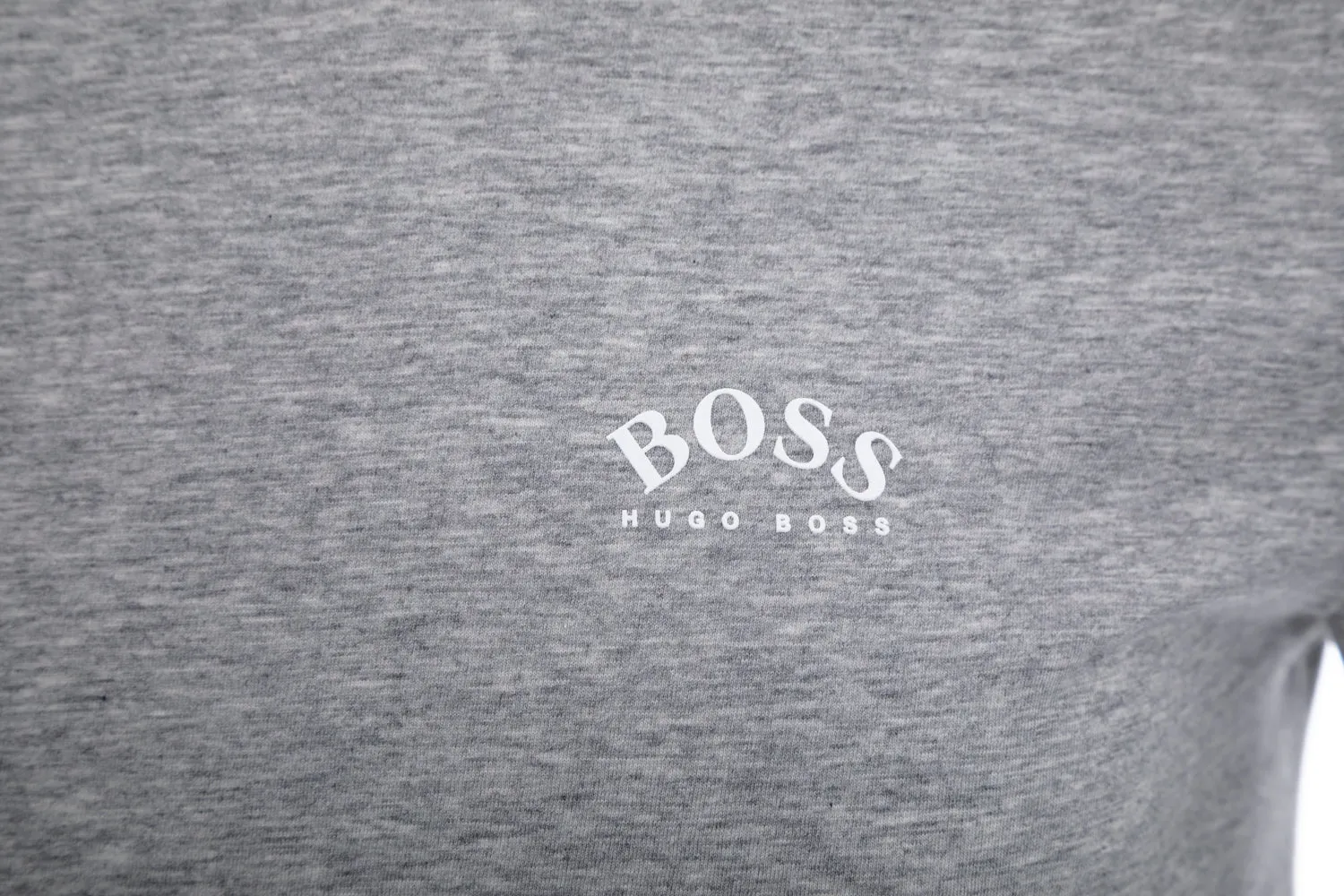 BOSS Togn Curved Long Sleeve T-Shirt in Pastel Grey