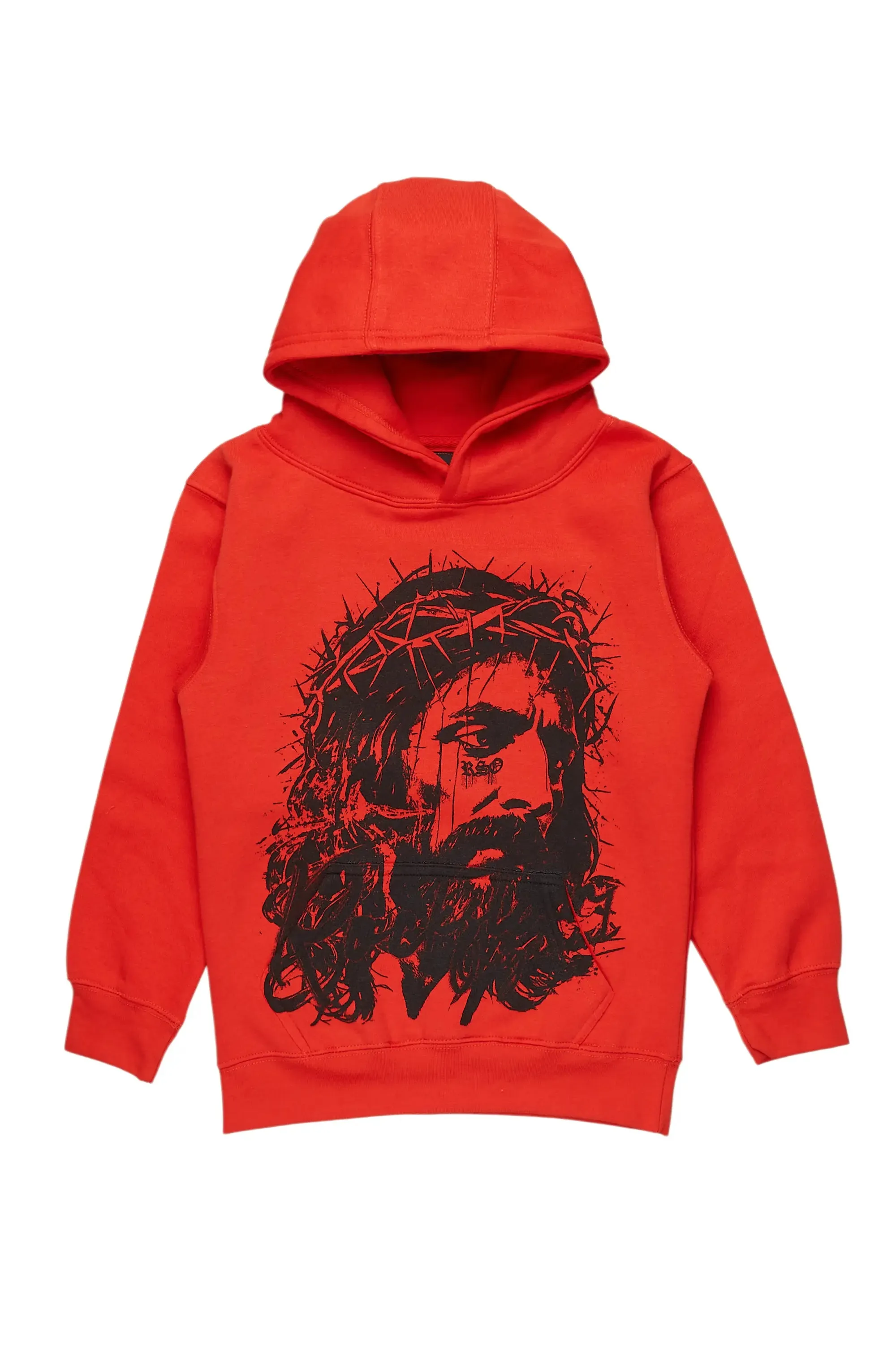 Boys Bedros Red Graphic Hoodie