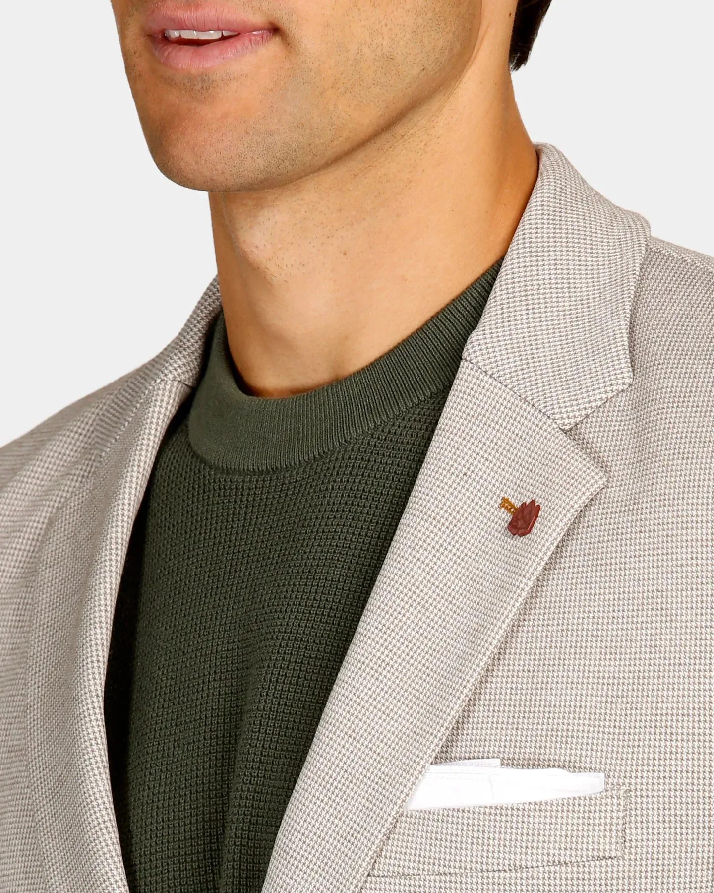 Brooksfield - Woven Blazer Olive