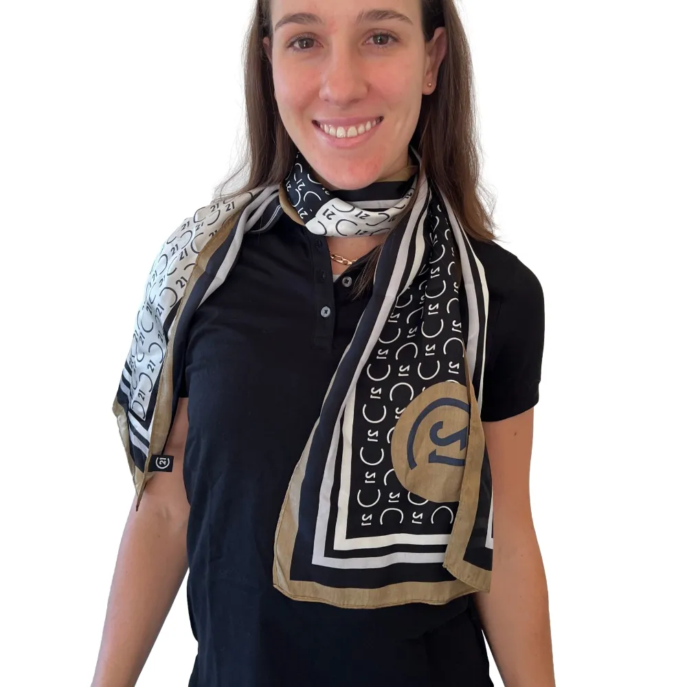 C21 Seal Stripe Monogram Long Scarf - Close Out