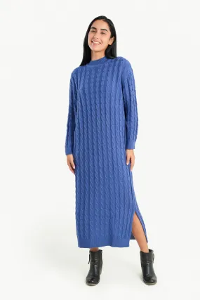 Cable Knitted Midi Dress