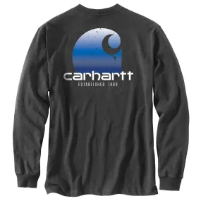 Carhartt Men's Relaxed Fit Heavyweight Pocket "C" Graphic Long Sleeve T-Shirt