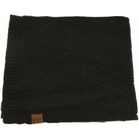 C.C HEATHERED SCARF (BLACK)