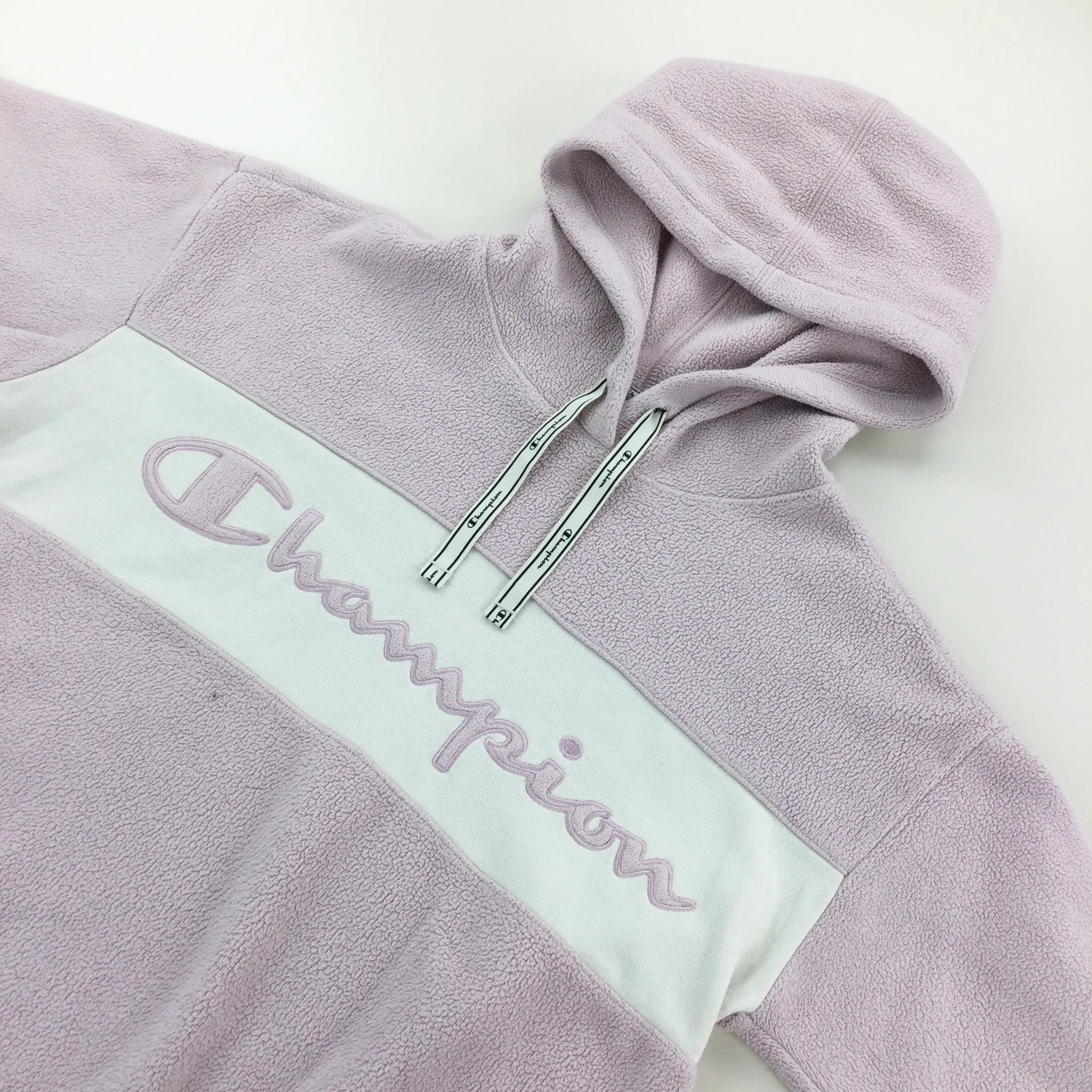 Champion Spellout Fleece Hoodie - Large