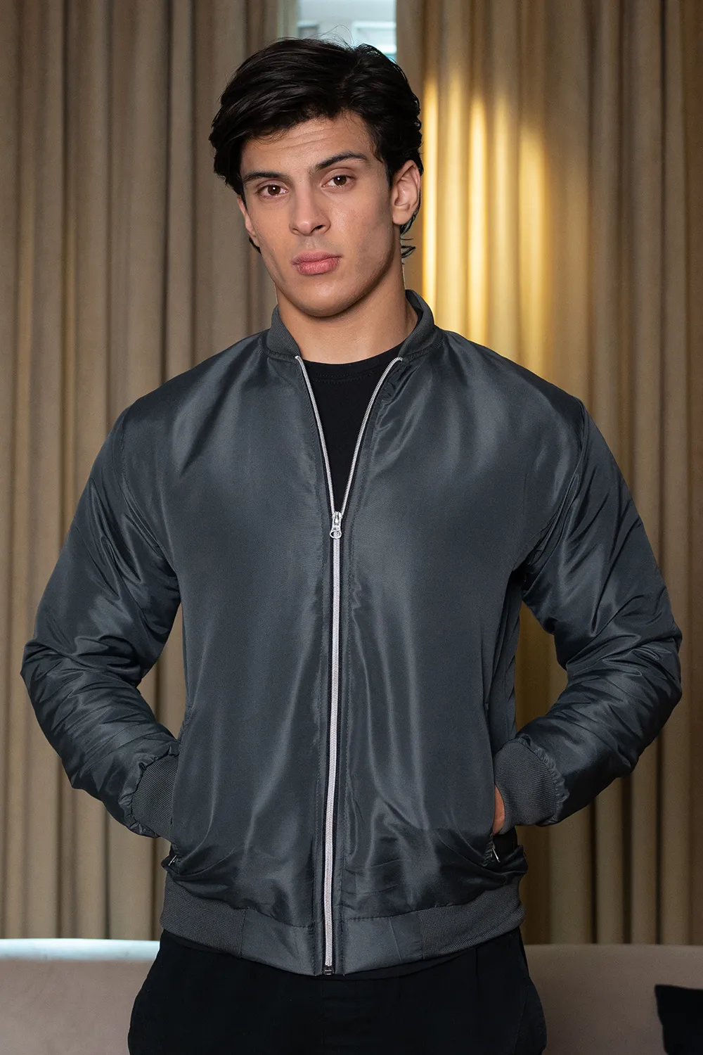 Charcoal Bomber Jacket