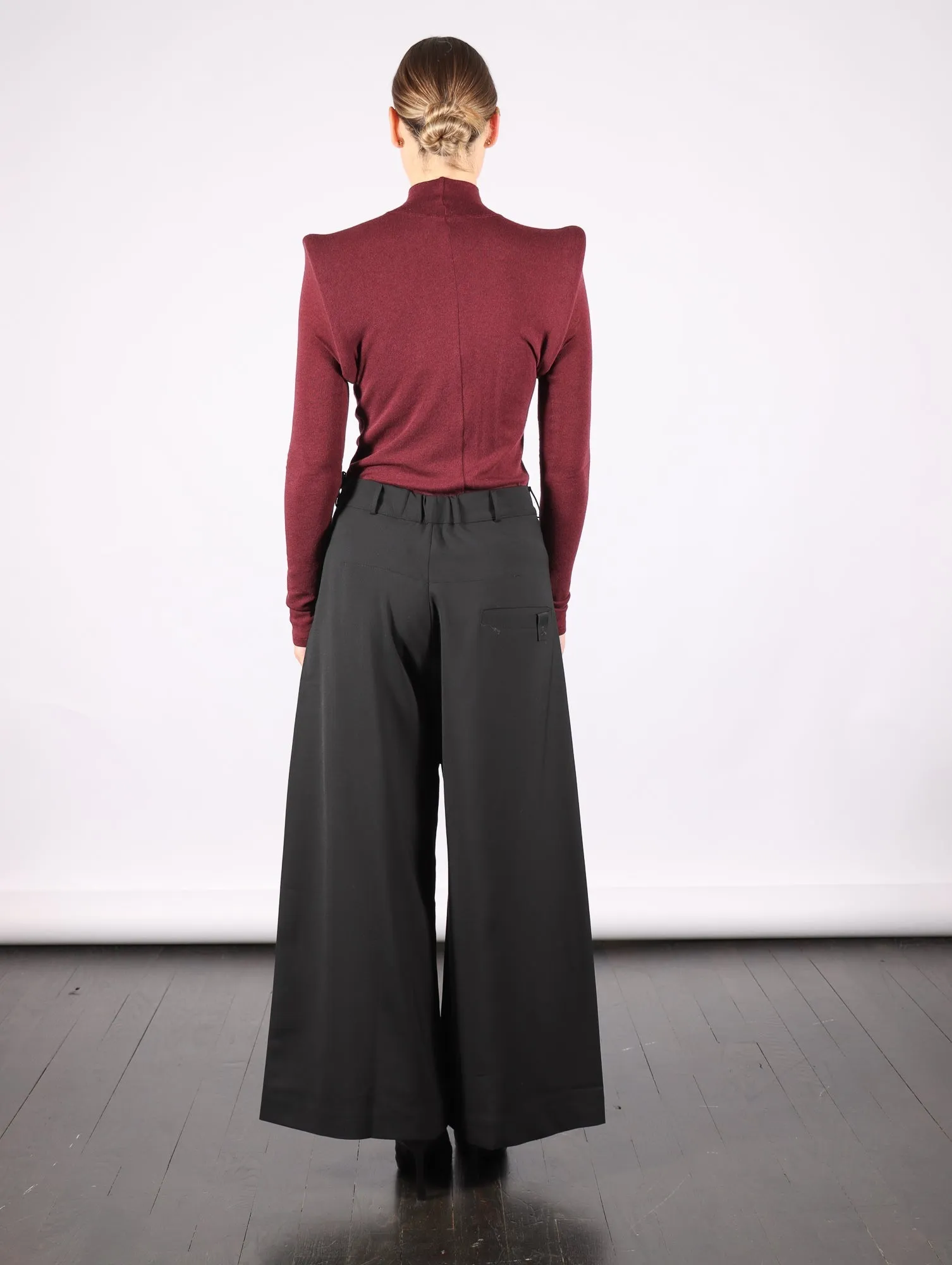 Circle Shoulder Turtleneck in Bordeaux by Melitta Baumeister