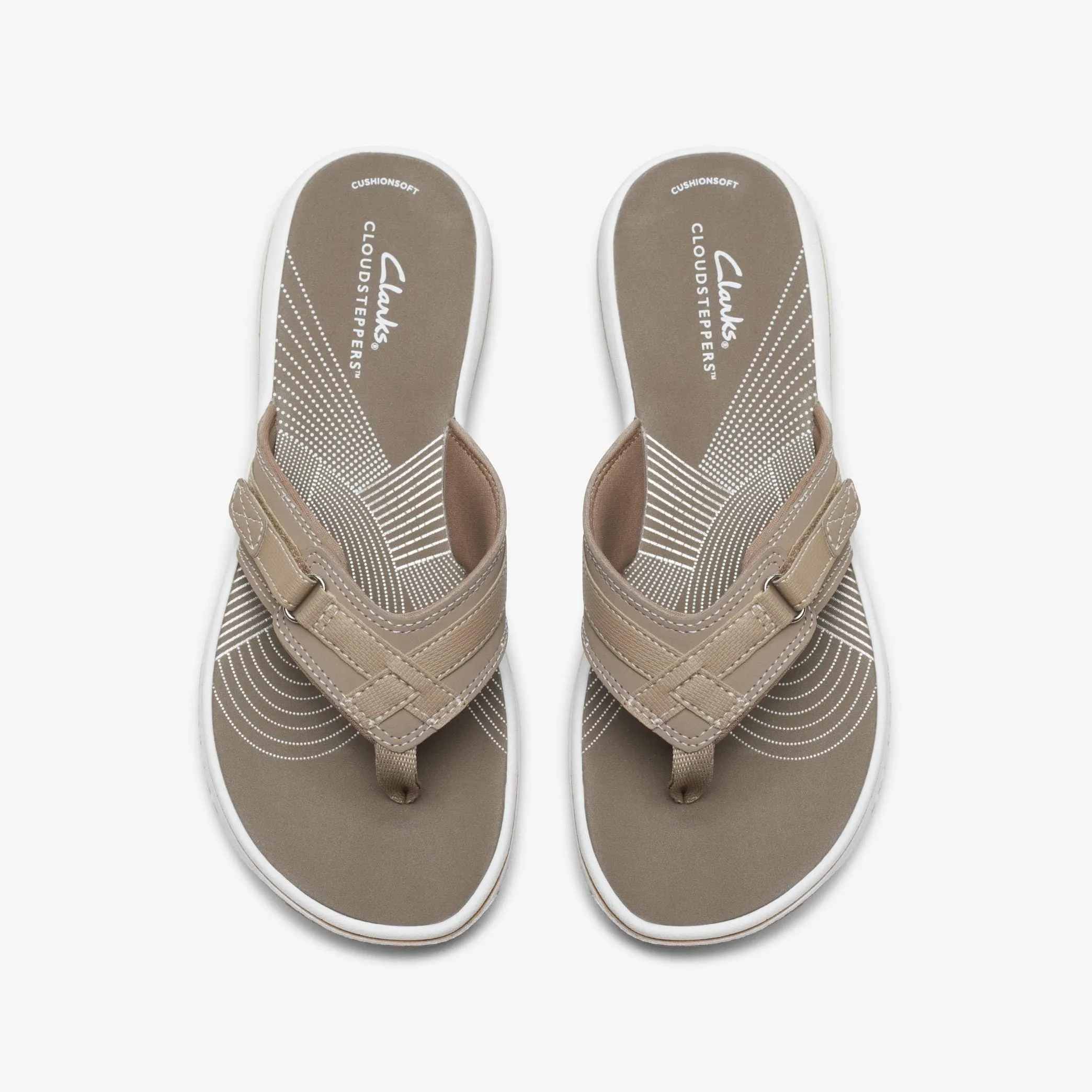 Clarks Women's Breeze Sea Flips- Light Taupe