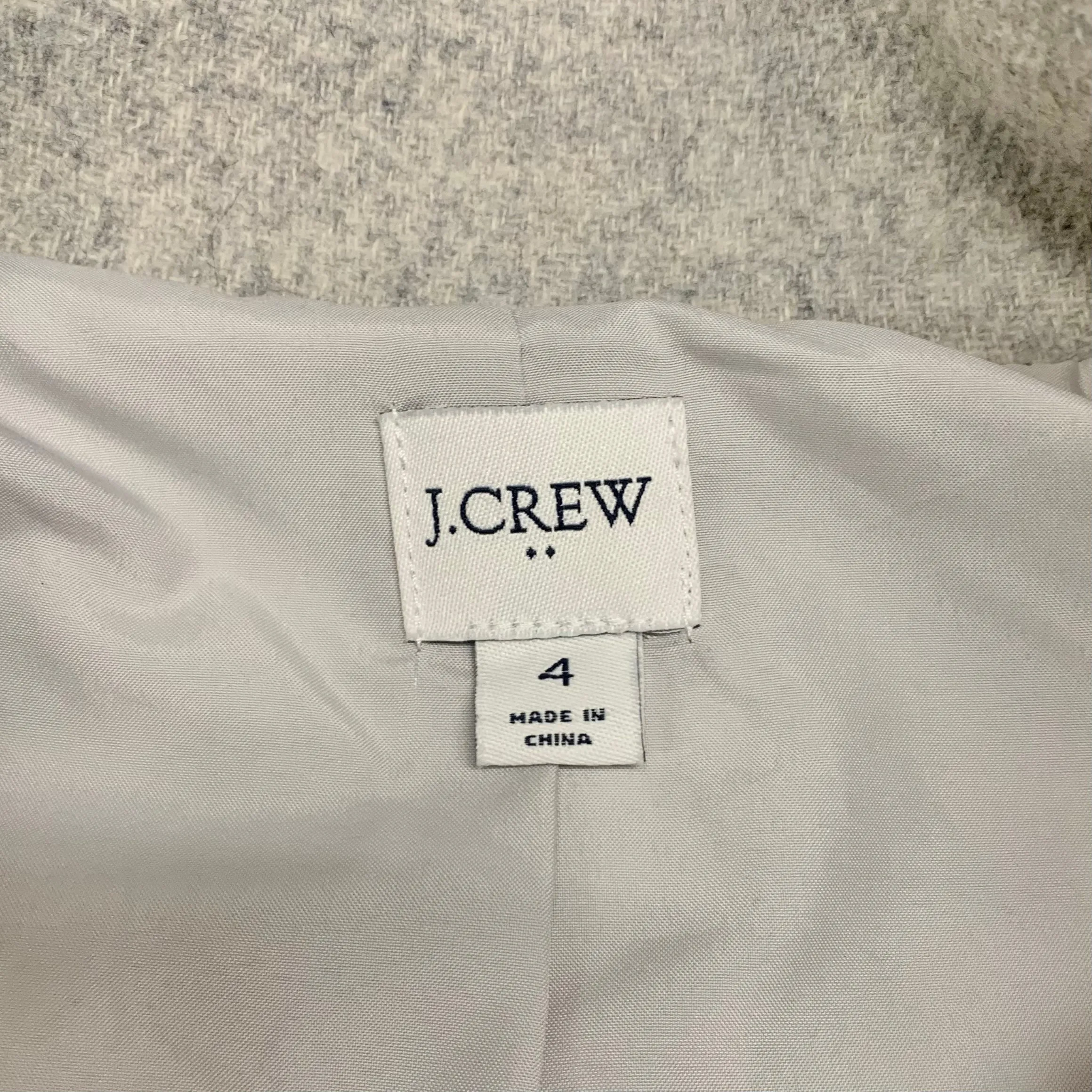 Coat Wool By J. Crew In Grey, Size: S