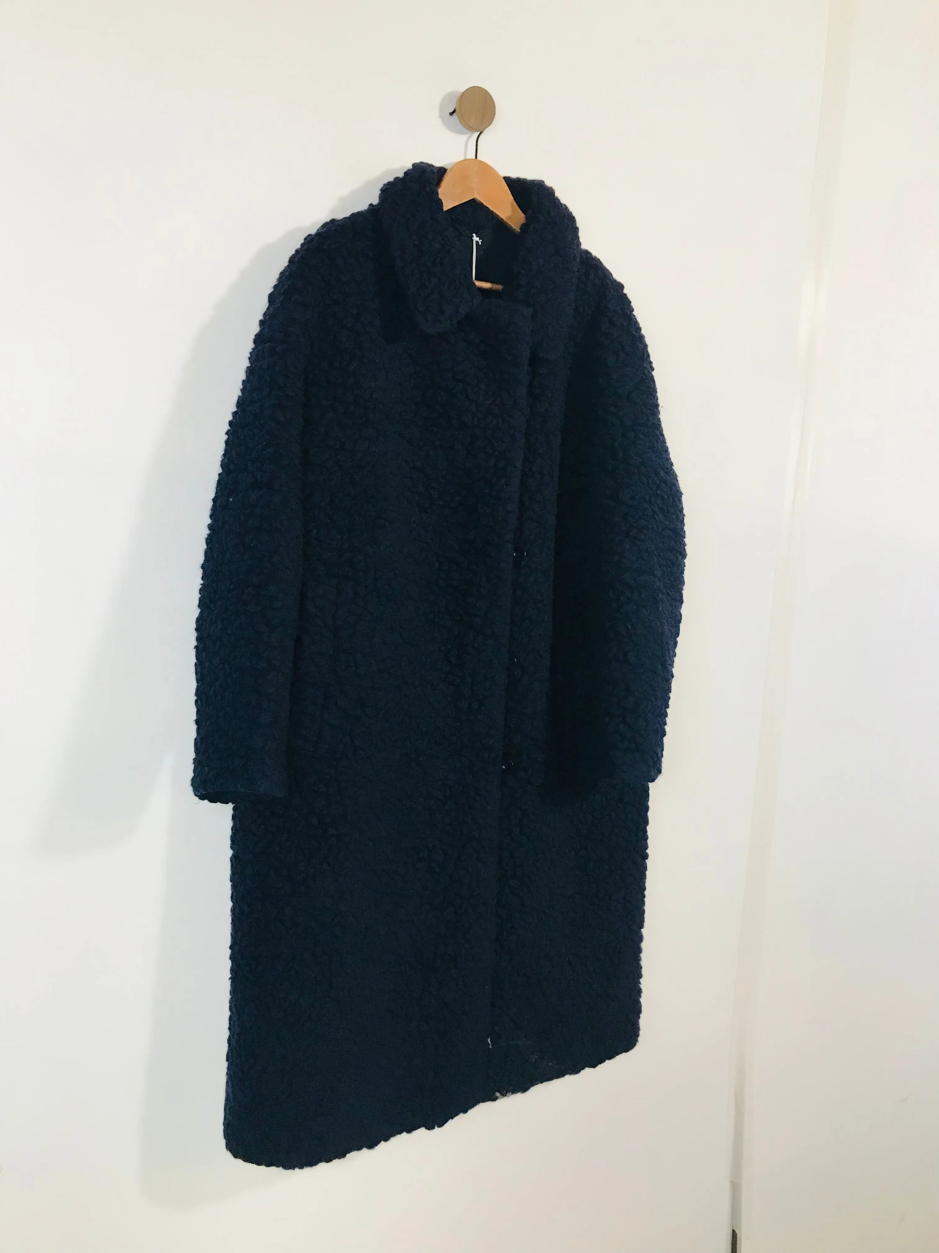 COS Women's Wool Teddy Overcoat NWT | UK18 | Blue