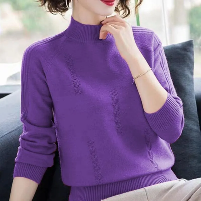 Cozy Turtleneck Knit Sweaters with Long Sleeves