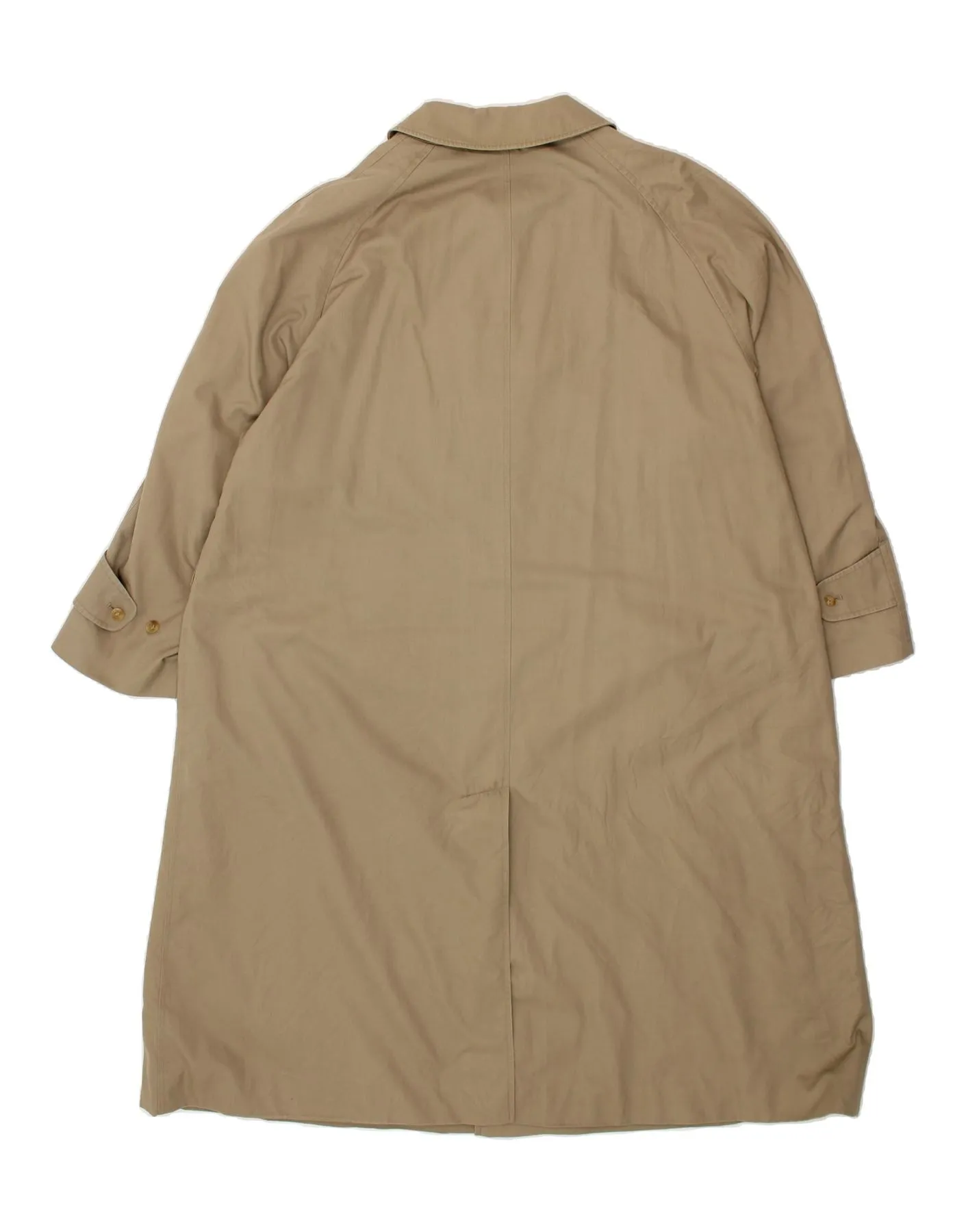 DAKS Mens Oversized Overcoat UK 40 Large Beige Cotton