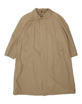 DAKS Mens Oversized Overcoat UK 40 Large Beige Cotton