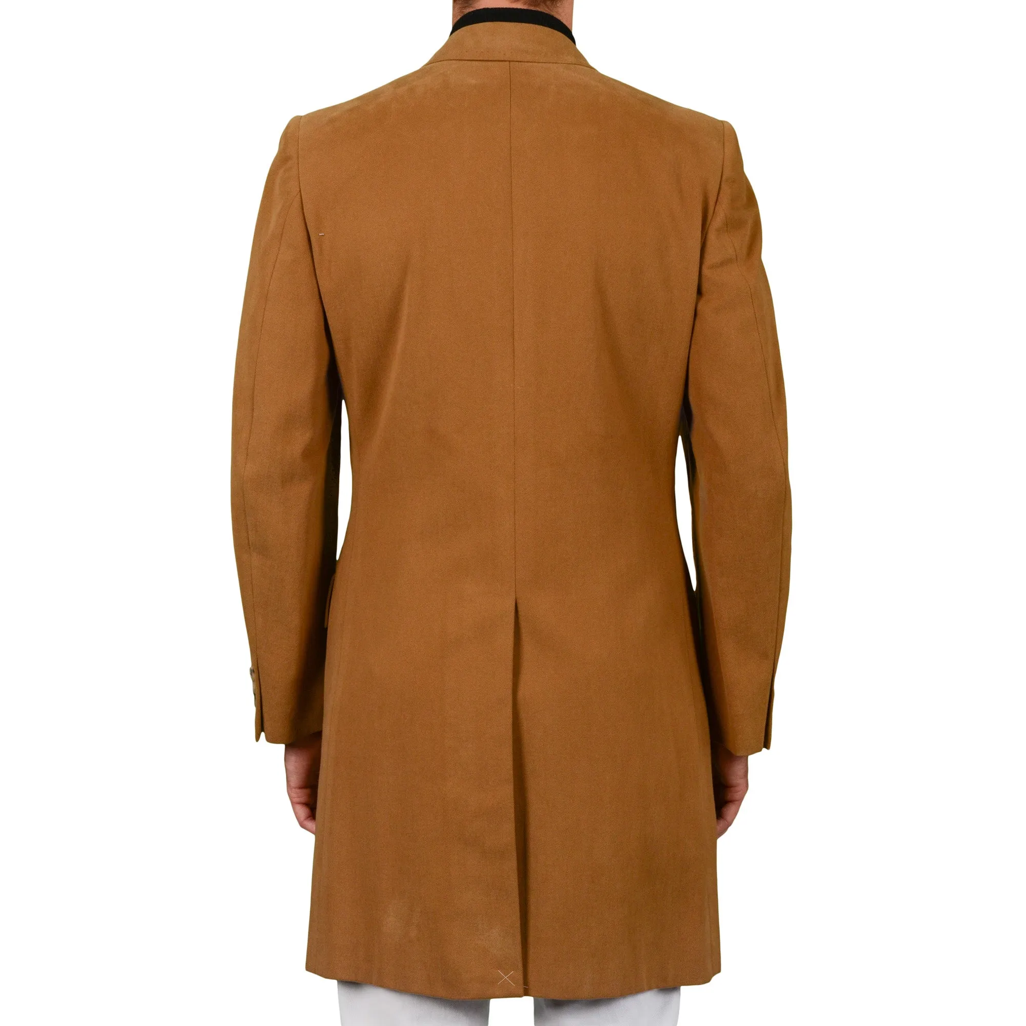 D'AVENZA Roma "Wessex" Handmade Rust Cotton Coat EU 50 NEW US 40