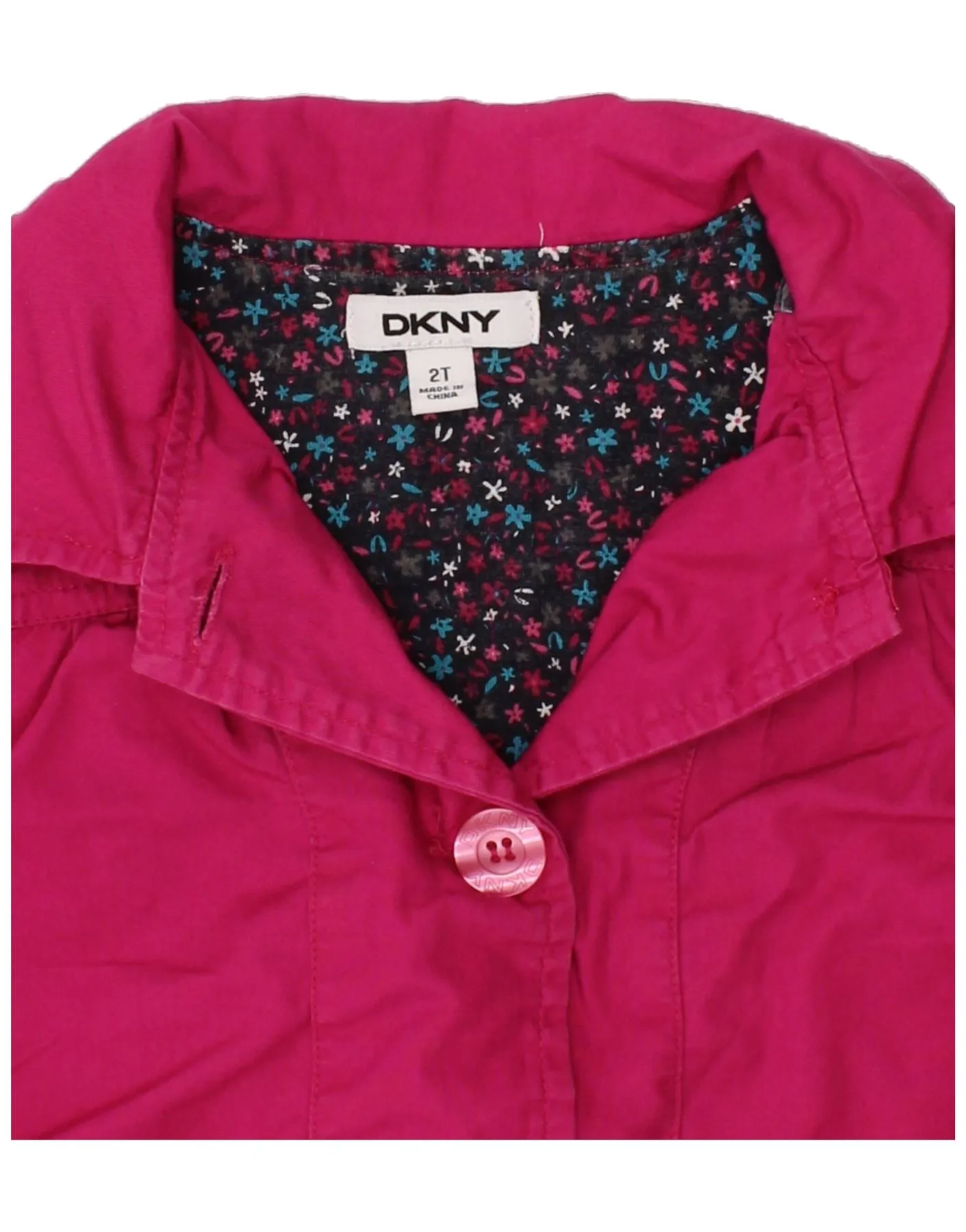 DKNY Baby Girls Overcoat 18-24 Months Pink Cotton