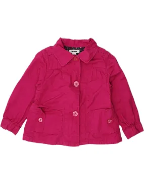 DKNY Baby Girls Overcoat 18-24 Months Pink Cotton