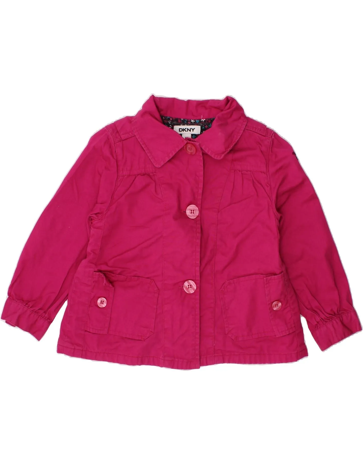 DKNY Baby Girls Overcoat 18-24 Months Pink Cotton