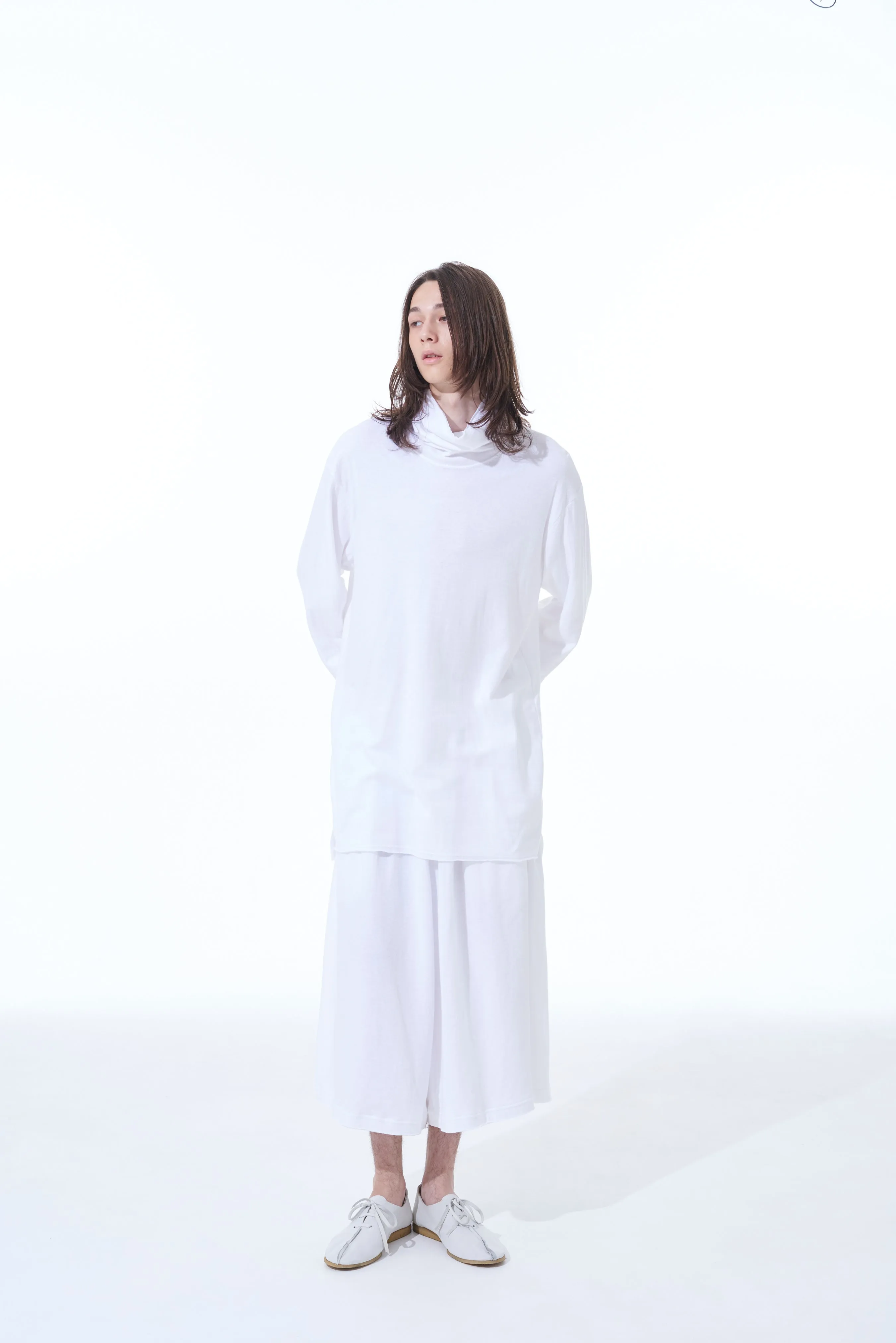 DOUBLE-FACE COTTON JERSEY TURTLENECK