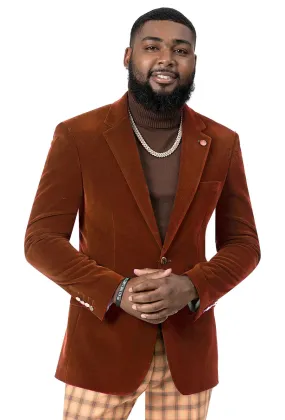 EJ Samuel Modern Fit Blazer J134-Rust