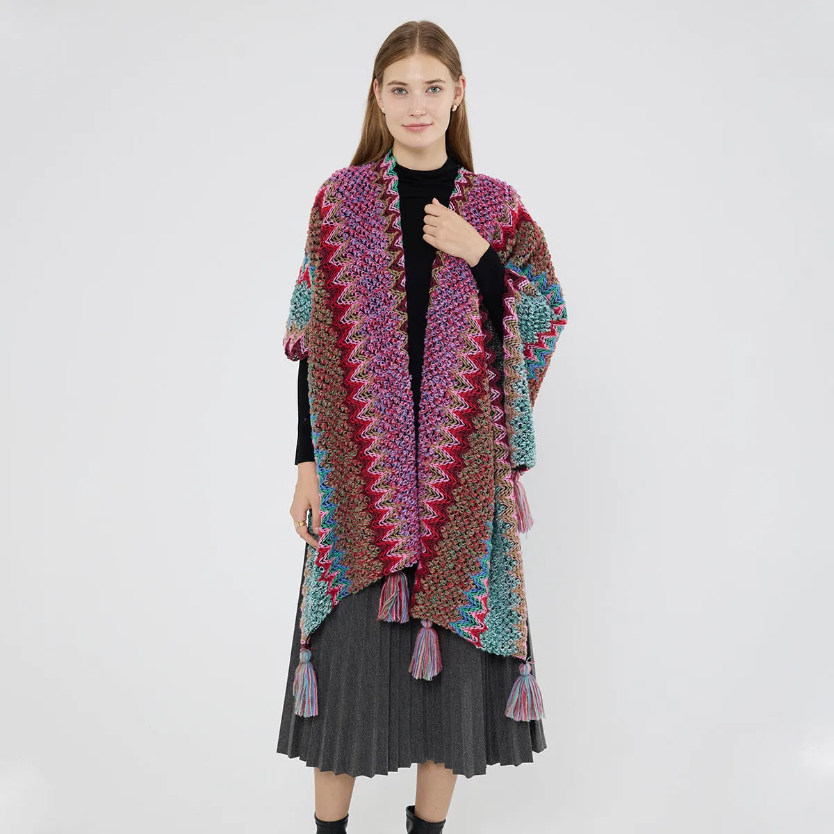 Ethnic Style Shawl Retro Imitation Cashmere Knitted Jacquard Travel Wholesale Scarf