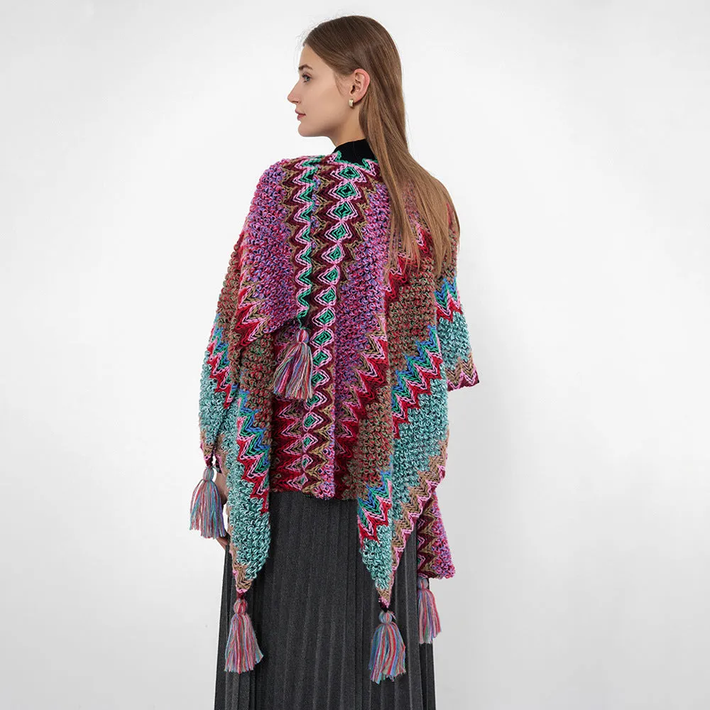 Ethnic Style Shawl Retro Imitation Cashmere Knitted Jacquard Travel Wholesale Scarf