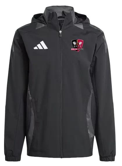 Exeter City x adidas 24/25 Black All Weather Jacket - Adults