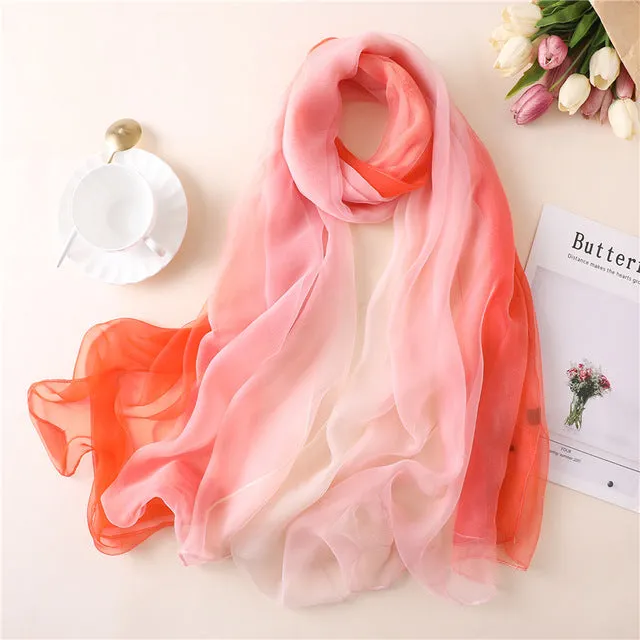 Fashion Silk Scarf Printed Bandana Shawl #BS-1